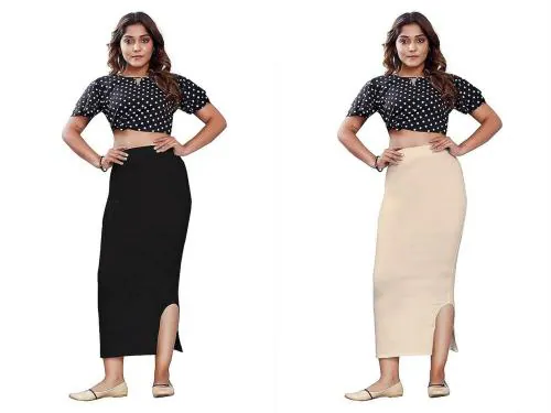 Saree Indiano Donna Stylesindia Sottogonna Donna In Cotone Per Sari - Taglia Libera, Beige Chiaro Sottogonna Cotone Indiano - Foto 8