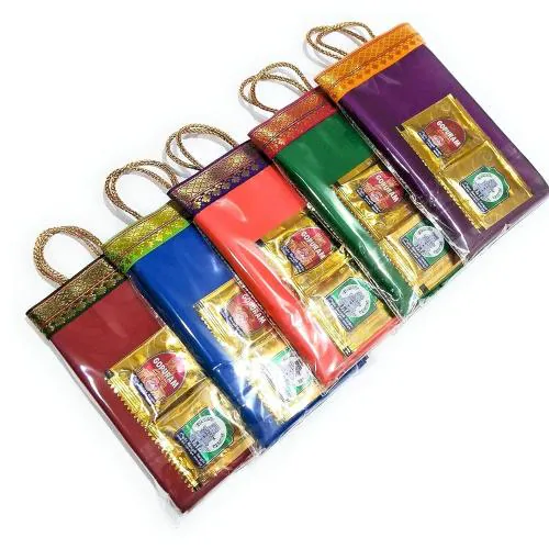 PG LOOKS Handcrafted Blouse Piece Women's Return Gift Packs (Bag Shaped) (2 Pieces)