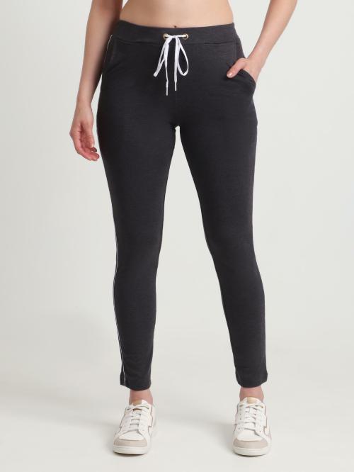 T.T. Women Solid Grey Track Pants