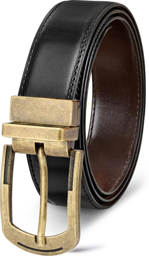 Lorem Black, Brown Artificial Leather Casual Belt For Men
