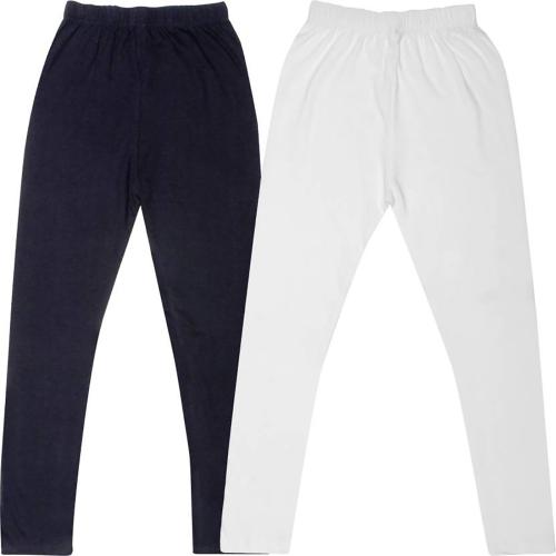 Tik Tok Wears Girls Multicolor Solid Cotton Blend Pack of 2 Leggings