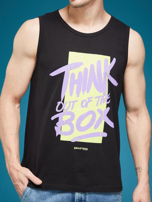 Smartees Men Black Gym Vest