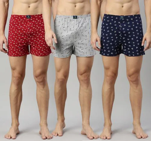 Joven Men's Knitted Boxer Pack of 3 Shorts