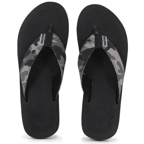 DOCTOR EXTRA SOFT House Slipper for Women's Camo | Pregnancy | Orthopaedic & Diabetic | Bounce Back Technology | Ultra softy |Memory Foam Cushion |Comfortable Footbed for Girls & Ladies Daily Use D-56-Black-3 UK