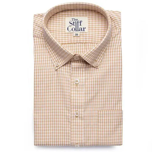 The Stiff Collar Men Brown Cotton Shirts