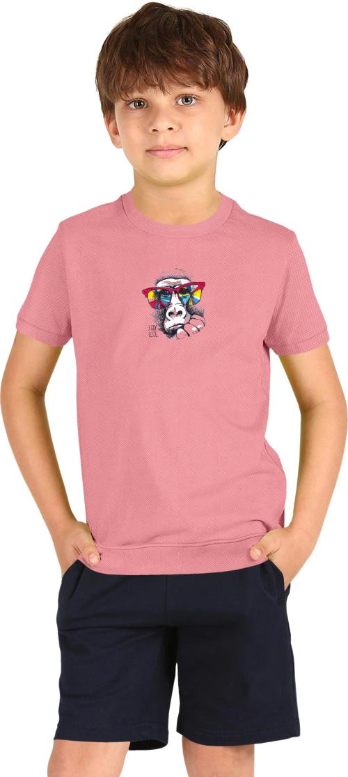 Coper Buck Boys Peach Printed Cotton Blend T Shirt (7-8 Years)