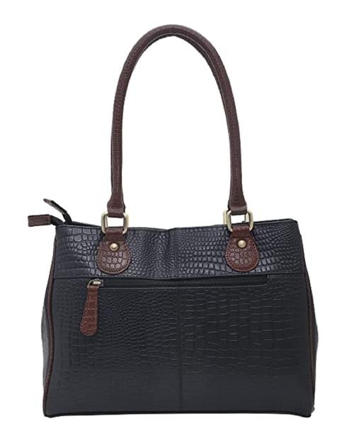 ANNODYNE Leather Handbags for Women/Pure Original Leather Ladies Purse for Regular Office Use Branded Latest With Cross Body Long Handle(Small Black Coco)