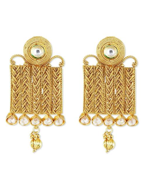 karatcart Metal Gold Finish Brass Dangle Earring For Women JioMart
