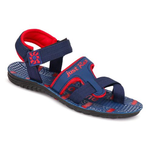 PU-OZONE  Men (Super-07) Black Red Sandal