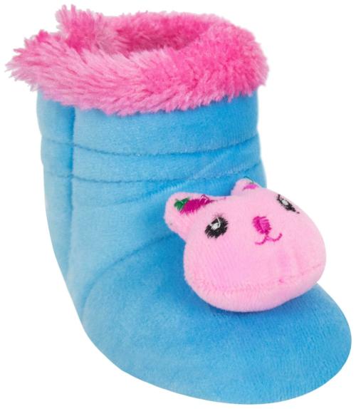 Neska Moda 9 To 12 Months Baby Boys & Girls Teddy Face Velvet Baby Booties