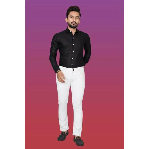 KALANABH boys black shirt boys clothing black-Shirt Fashion Fashion-For-Boys Formal-Shirt Formal-Cloth Outfit-For-Boys (PACK OF 1 PIECES SIZE- M)