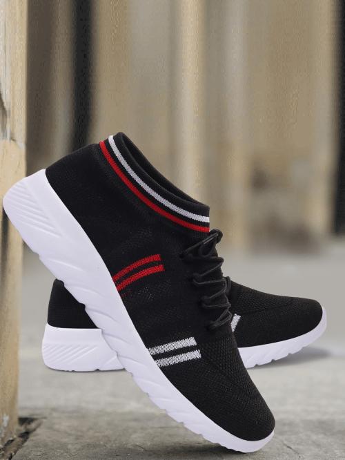 CLYMB Air Socks-7 Textile|Lightweight|Comfort|Summer|Trendy|Walking|Outdoor|Daily Use Running Shoes For Men (Black)