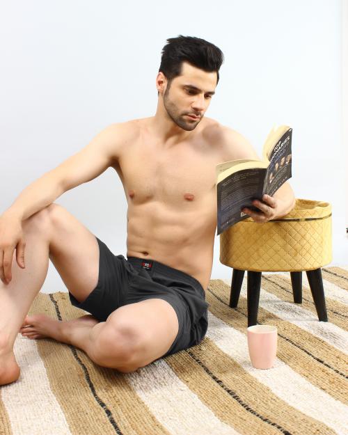 ONE5 Men's Solid Boxers with Side Pocket