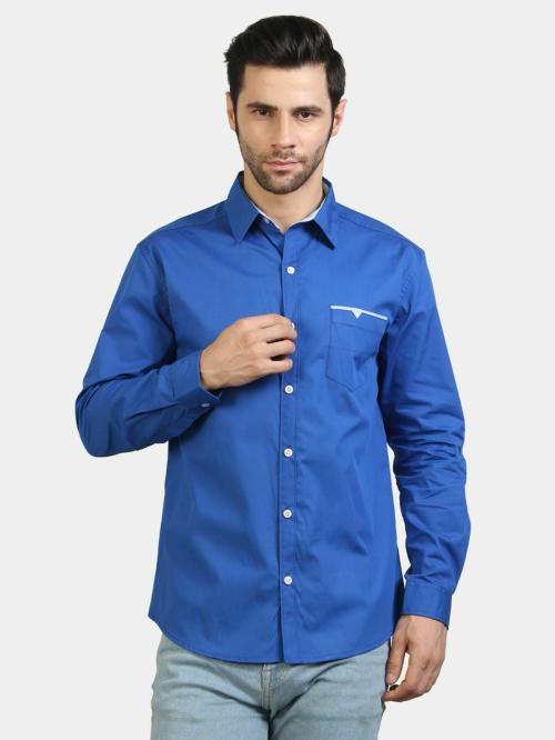 Life Roads pocket design blue shirt