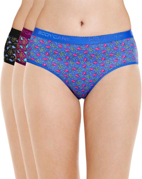 Bodycare women's combed cotton assorted Briefs Panty Pack of 3 ( 17000 )