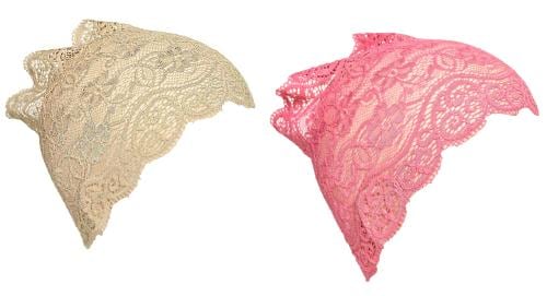 SAQAFY Women's Hijab Cap, Under Hijab Scarf Cap, Light Beige & Pink Headband Scarf Cap for Girls