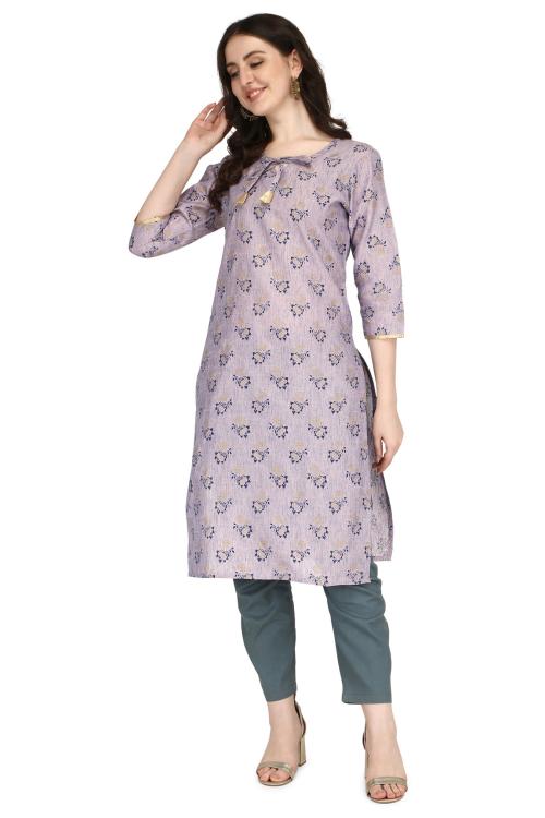 Solucion Bright & Beautiful Admyrin Bhagalpuri Cotton with Block Printing Party Wear / Festive Wear Kurti