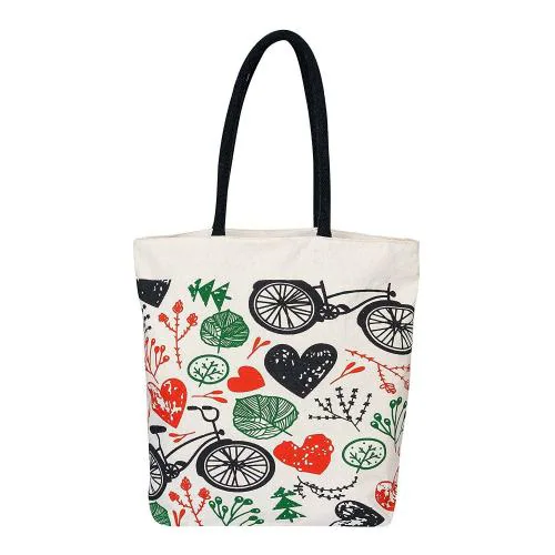 ALPINES STORE Stylish Canvas Ladies Large size White and Multicolor Cotton Tote Bag