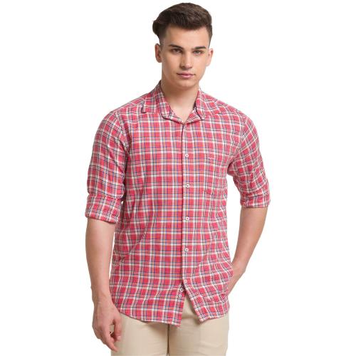 COLORPLUS Men Medium Red Formal Shirt