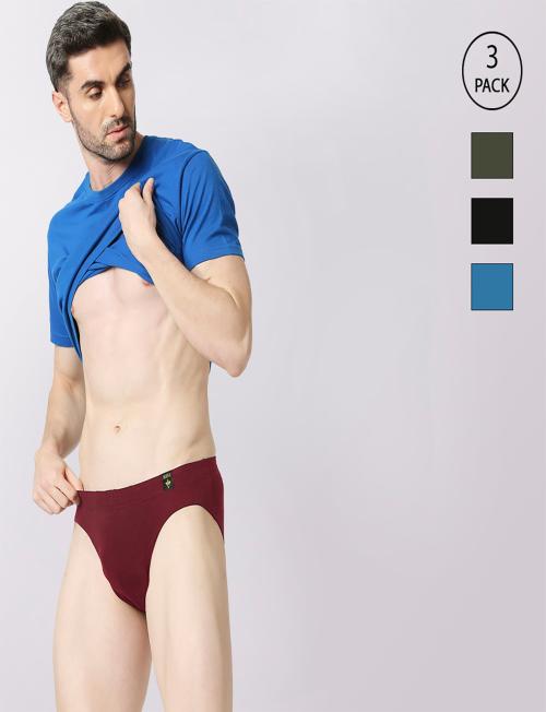 VIP SKIEN 2 Cotton Modal Briefs for Men - Assorted Colors