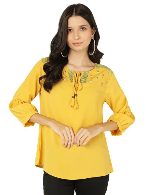 Prettify Women's Yellow Top
