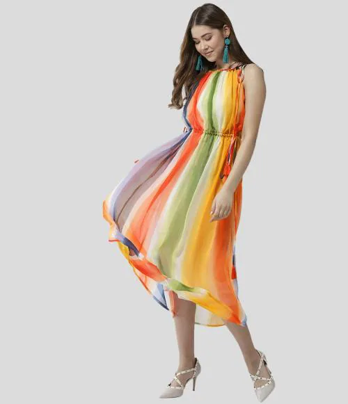 StyleStone Women Multicolor Striped Dress