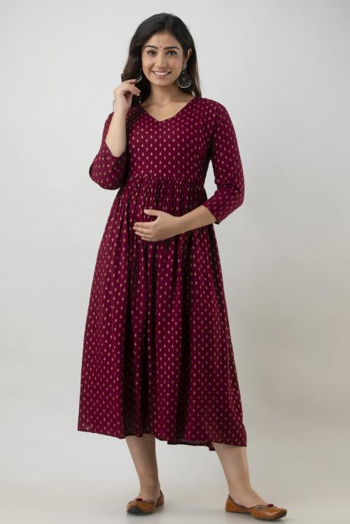 maternity wear feeding kurti with zip