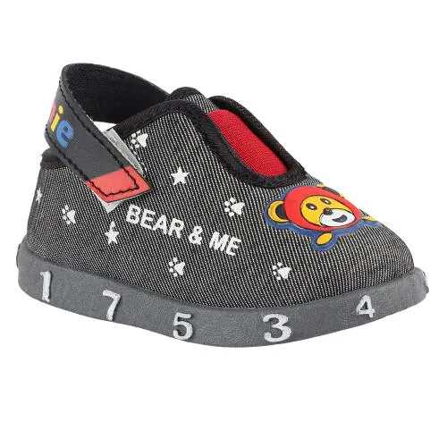 LEVOT TOFFEE-GREY Playful and Fashionable Sling Back Clogs Velcro Sneakers For Boys & Girls(20-24 Months)