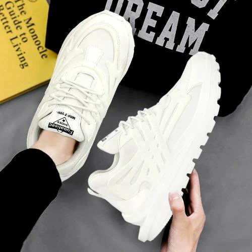 Buy Fuoatieec Premium Canvas Running Shoes For Men (White) Online at