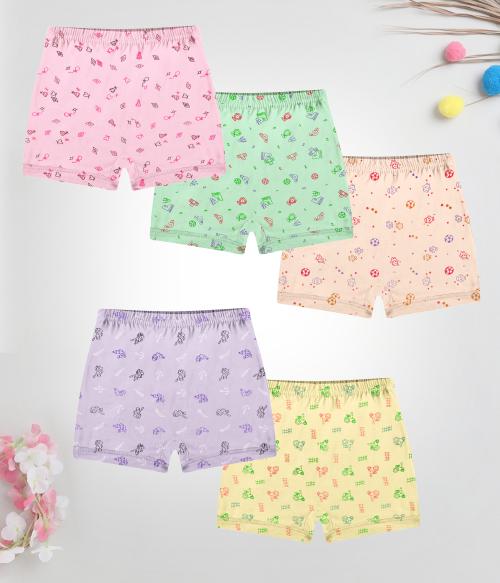 Pine Kids Multicolor Regular Cotton Drawer / Bloomer for Boys & Girls(Pack of 5)