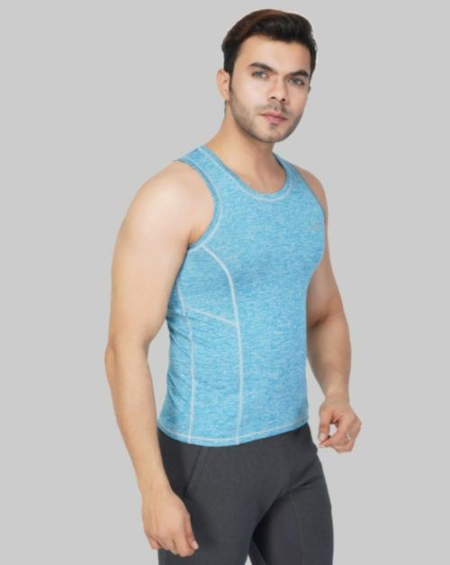 VECTOR X Men Light Green Solid Polyester Round Neck T-shirt