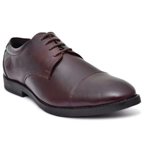 Paul Oliver Men 100 Percent Pure Leather Formal Shoes (Coco Brown) size 8 UK