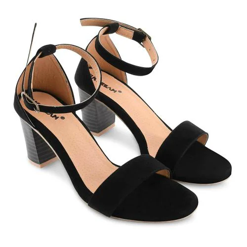 Bk Dream Women And Girl Block Heel Sandal Black