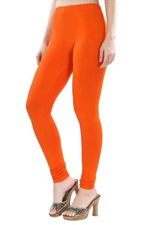 Pelian Women Orange Full, Ankle Length Legging (XL)
