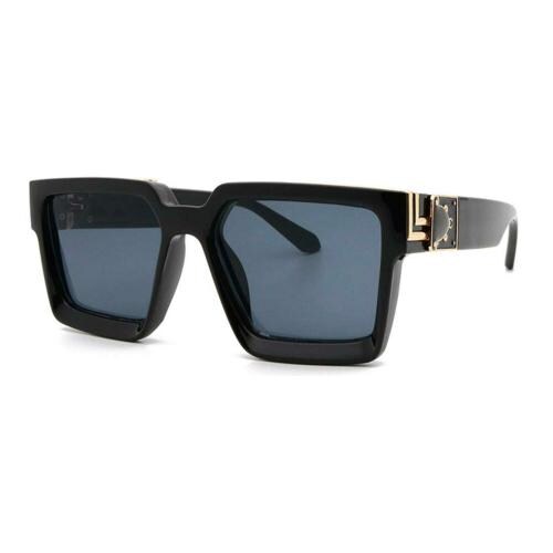 ELEGANTE Square Black Sunglasses For Men And Women