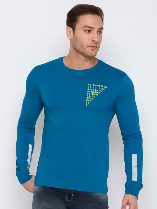 Being Human Ink Blue Long Sleeve T-Shirts