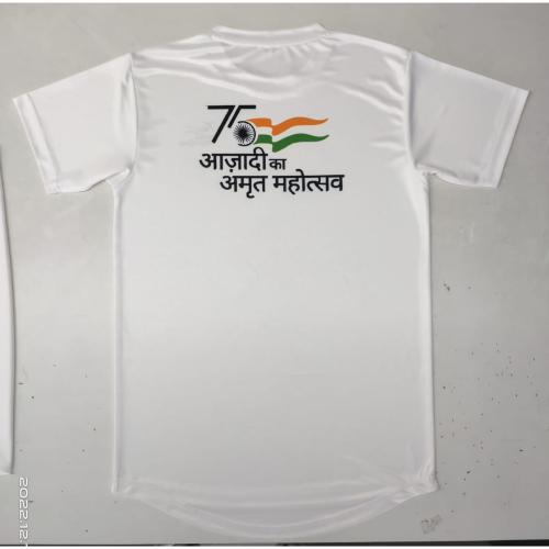 Plaer T shirt designed for Azadi Ka Amrit Mahotsav White Color