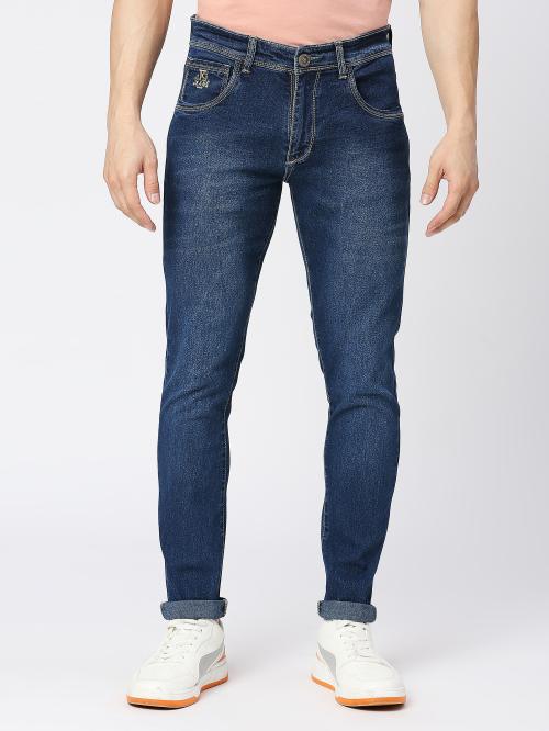 True Colors Of india Mens Mid Blue Slim Fit Jeans