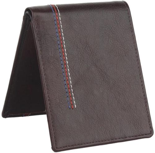Leather Complex Men Brown Rfid Wallet