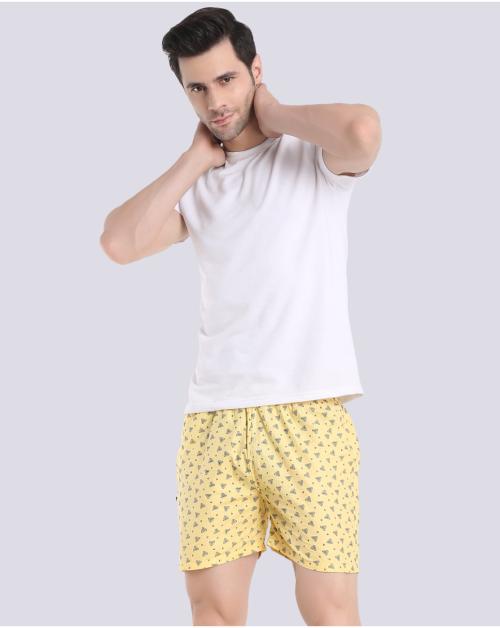 Yellow All Over Printed Boxer Men