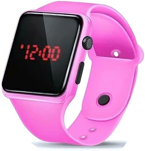 Rozti Digital Pink Dial Pink Strap Watch for Boys and Girls