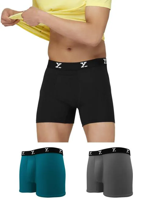 XYXX Pack of 3 Intellisoft Micro Modal Ace Men Brief Boxers