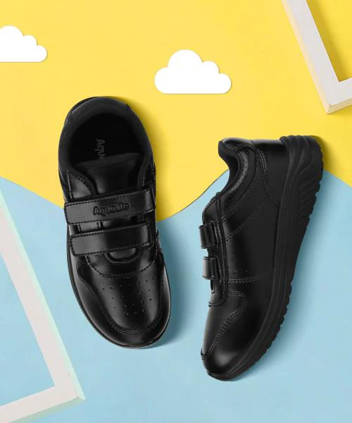 Aqualite Boys, Girls Black School Shoes