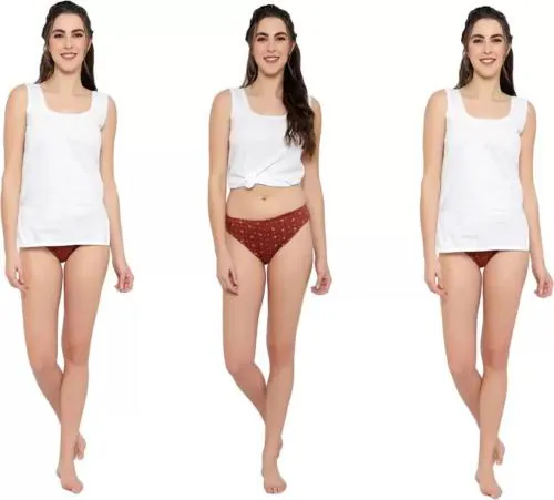 TitzzcovWomen's Modal Cotton Full Slip Slim Fit Solid Chemise Nighty (White _ XX-Large) (Pack Of -3)