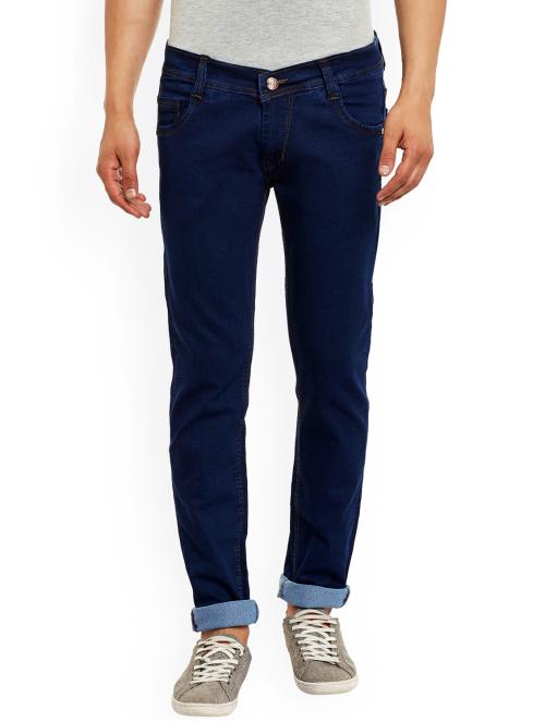 Masterly Weft Men Solid Slim Fit Black Jeans