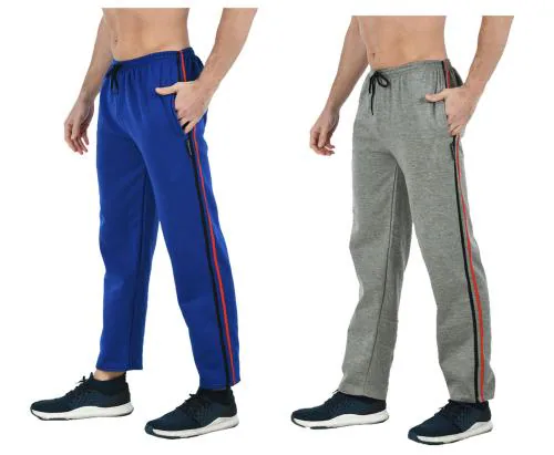 IndiWeaves Men Fleece Warm Track Pants/Lower (Pack of 2) Multicolor