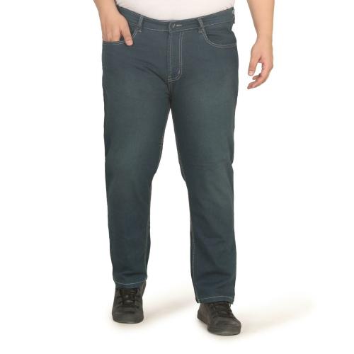 Kagad Jeans Men Regular and Plus Size Straight Fit Caded Blue Denim Jeans (Size:-42, KGDJN-408023)