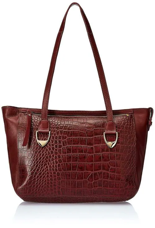 Hidesign Women Maroon Genuine Leather Shoulder Bag