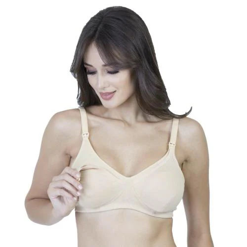 Buy ENVIE Women's Cotton Mother Feeding Bra_Female Non-Padded Wirefree,  Maternity T-Shirt BraInner Wear for Ladies Daily Use Nursing Bra - Nude/40D  Beige Online at Best Prices in India - JioMart.