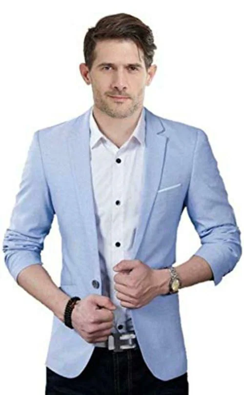 Luxrio Men Light Blue Blazer